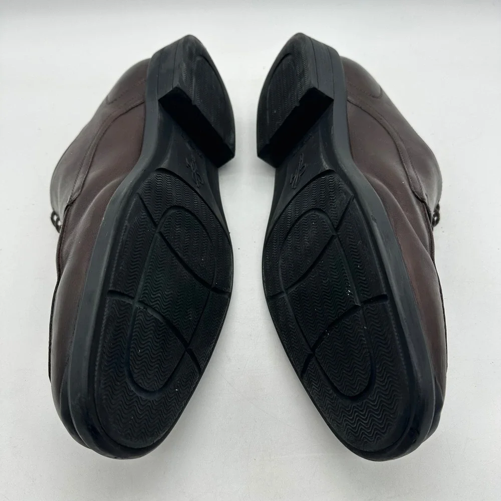 Cole Haan C10697 Mens 13 M Nike Air Giraldo Brown Leather Apron Toe‎ Dress Shoes